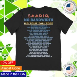 Raphael Saadiq Store Merch No Bandwidth Tour Shirt Black