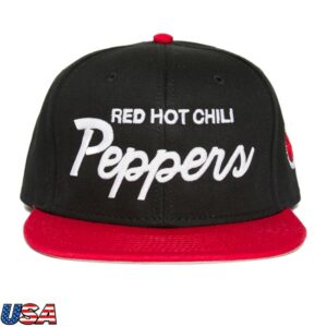 Red Hot Chili Peppers Store Merch Peppers Snapback Hat Black-Red