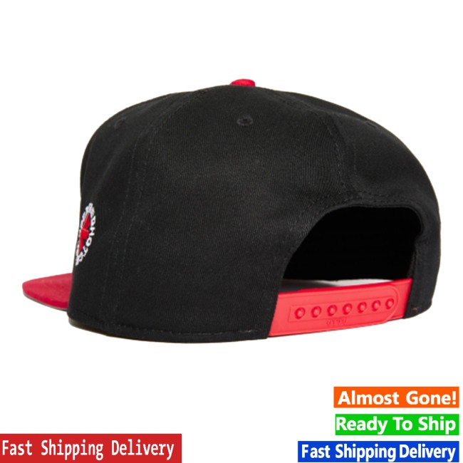Red Hot Chili Peppers Store Merch Peppers Snapback Hat Black-Red