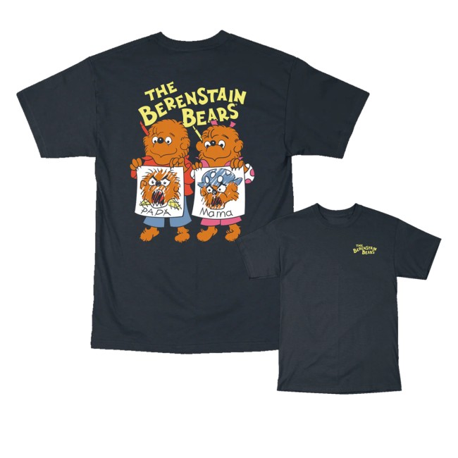 Retrokid Store Merch Berenstain Bears Art Attack Shirt Black
