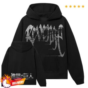 Revenge Merch Shop Attack On Titan Arch Logo Hoodie Black