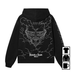 Revenge Store Merch Titan Arch Logo Hoodie Black-White