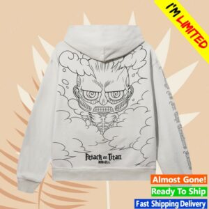 Revenge Store Merch Titan Arch Logo Hoodie White-Black