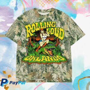 Rolling Loud Store Merch Swamp Wrasslin Camo 26 Lineup Tee