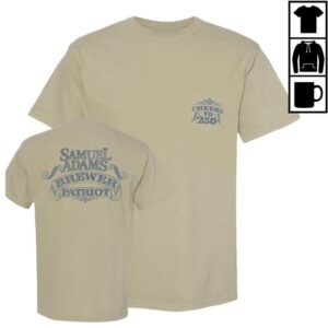 Samuel Adams Merch Shop Tan Cheers To 250 Brewer Patriot Tee Shirt