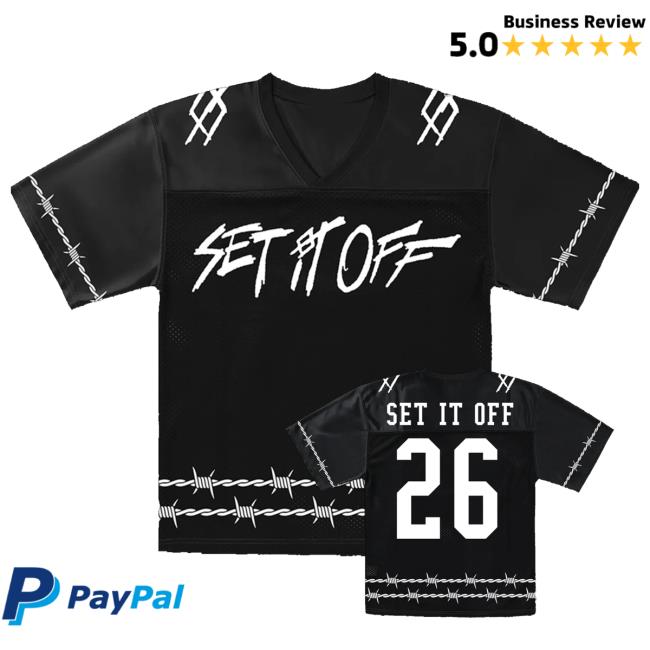 Set It Off Band Merch Shop Store Sio Barbed Wire Jersey Tee