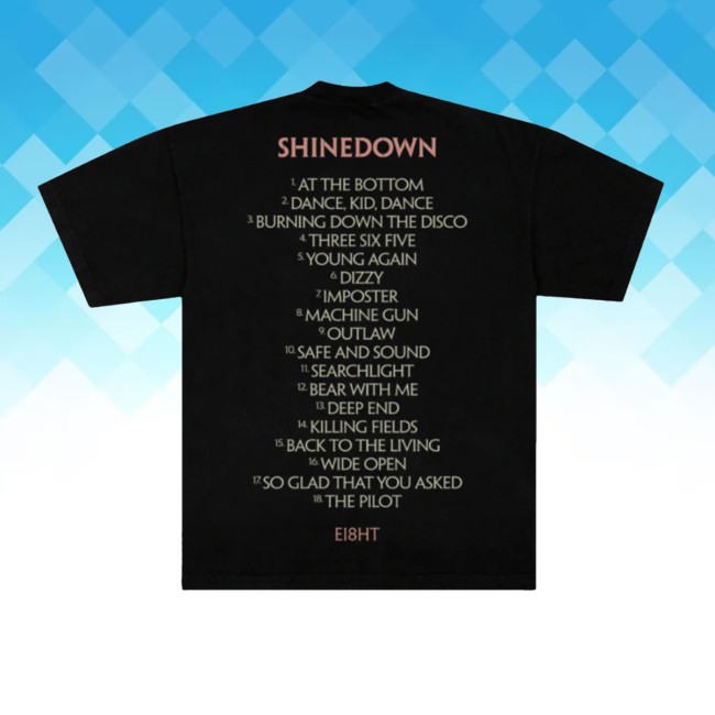 Shinedown Merch Store Tv Man Tracklist Shirt 4 Shinedown Merch Store Tv Man Tracklist Shirt