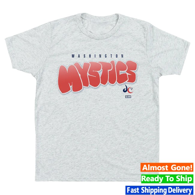 Slamgoods Store Merch Washington Mystics Bubble Script Youth Tee