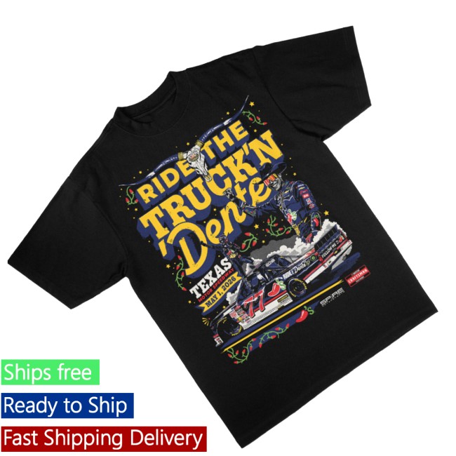 Spire Motorsports Store Merch #77 Carson Hocevar Chili's Texas Truck Win Shirt 2026