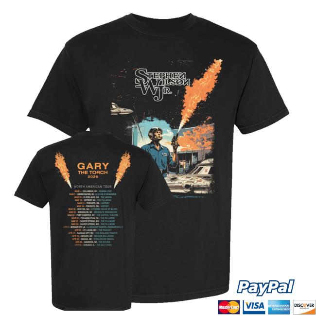 Stephen Wilson Jr. Merch Shop Store Gary The Torch Tour Tee Shirt