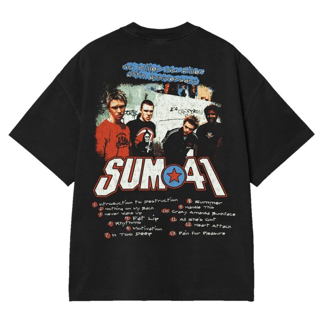 Sum 41 Merch Store Aknf 25Th Anniversary Tracklist Tee