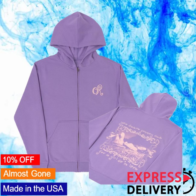 Target Store Merch Olivia Rodrigo Hooded Graphic Zip-Up Hoodie