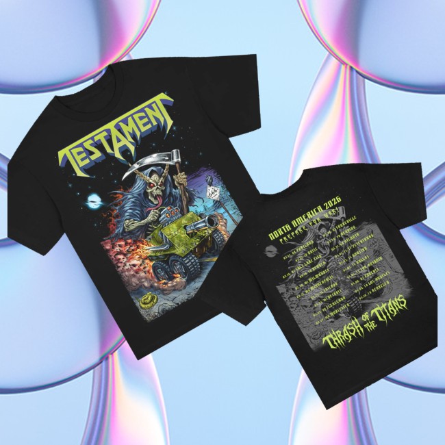 Testament Merch Store Hot Wheels Spring 2026 Tour Shirt (Black) 3 Testament Merch Store Hot Wheels Spring 2026 Tour Shirt (Black)