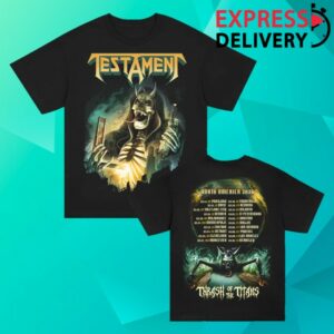 Testament Merch Store Thrash Of The Titans Spring 2026 Tour Shirt (Black)