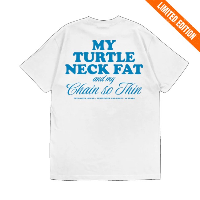 The Lonely Island Store Merch Limited Edition Turtleneck & Chain 15Th Anniversary Shirt White