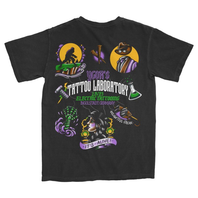 The Lost Bros Merch Store Ygor's Tattoo Laboratory Tee 4 The Lost Bros Merch Store Ygor's Tattoo Laboratory Tee