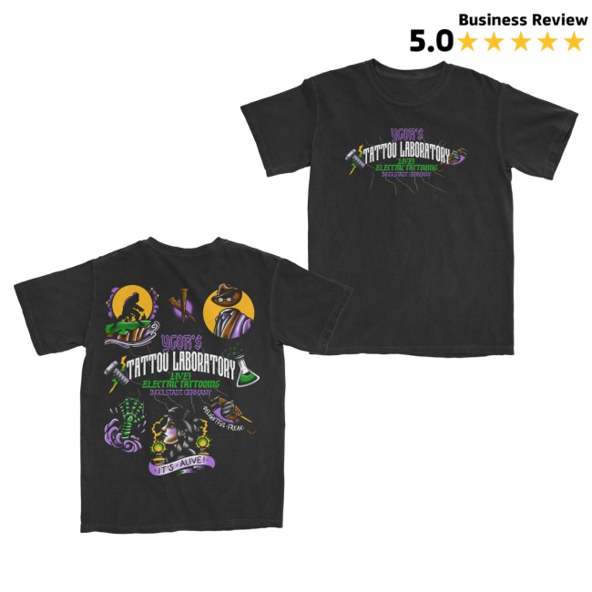 The Lost Bros Merch Store Ygor's Tattoo Laboratory Tee 5 The Lost Bros Merch Store Ygor's Tattoo Laboratory Tee