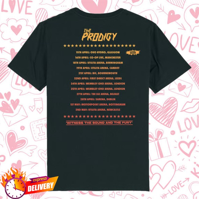 The Prodigy Merch Store 2026 Uk Tour T-Shirt