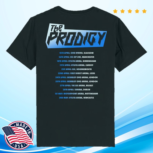 The Prodigy Merch Store Raygun X-Ray 2026 Uk Tour T-Shirt