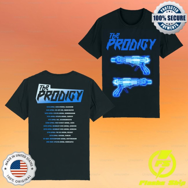 The Prodigy Merch Store Raygun X-Ray 2026 Uk Tour T-Shirt