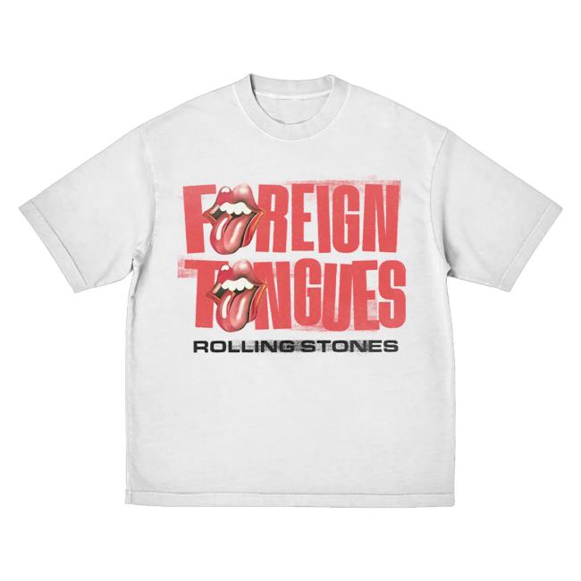 The Rolling Stones Merch Shop Store Foreign Tongues Tongue T-Shirt