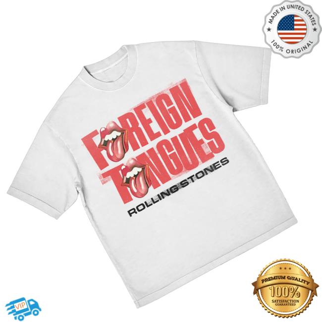 The Rolling Stones Merch Shop Store Foreign Tongues Tongue T-Shirt