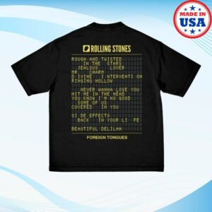 The Rolling Stones Merch Store Foreign Tongues Tracklist Shirt