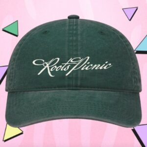 The Roots Picnic Merch Store Roots Picnic Script Washed Green Dad Hat