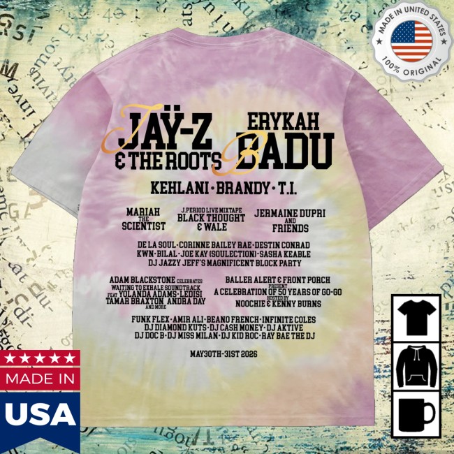 The Roots Picnic Merch Store Rp 26 Arched Logo P4e Pastel Tiedye Lineup Tee 4 The Roots Picnic Merch Store Rp 26 Arched Logo P4e Pastel Tiedye Lineup Tee