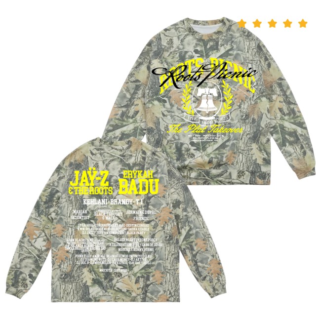 The Roots Picnic Merch Store Rp 26 Liberty Bell Camo Lineup Longsleeve 5 The Roots Picnic Merch Store Rp 26 Liberty Bell Camo Lineup Longsleeve
