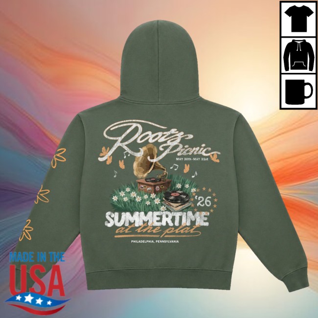 The Roots Picnic Merch Store Rp 26 Summertime In The Park Green Hoodie 4 The Roots Picnic Merch Store Rp 26 Summertime In The Park Green Hoodie