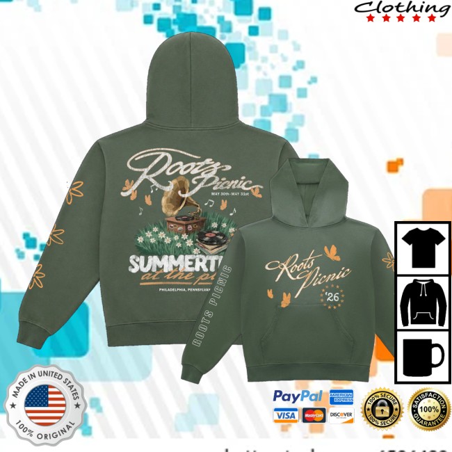 The Roots Picnic Store Merch Rp 26 Summertime In The Park Green Hoodie 4 The Roots Picnic Store Merch Rp 26 Summertime In The Park Green Hoodie