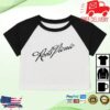 The Roots Picnic Merch Store Rp In Script Black And White Crop Top