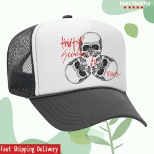 Thirty Seconds To Mars Store Merch 3 Skulls Trucker Hat