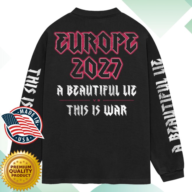 Thirty Seconds To Mars Store Merch European Tour 2027 Red Skulls Long Sleeve Tee 4 Thirty Seconds To Mars Store Merch European Tour 2027 Red Skulls Long Sleeve Tee