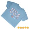 Tpusa Merch Store Floral Usa Women's Crop Tee