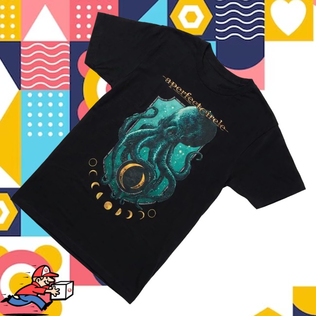 Twisted Thread Merch Store A Perfect Circle Octo Moon Black T-Shirt