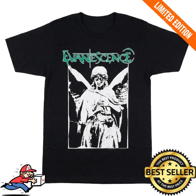 Twisted Thread Merch Store Evanescence Weeping Angel Black T-Shirt