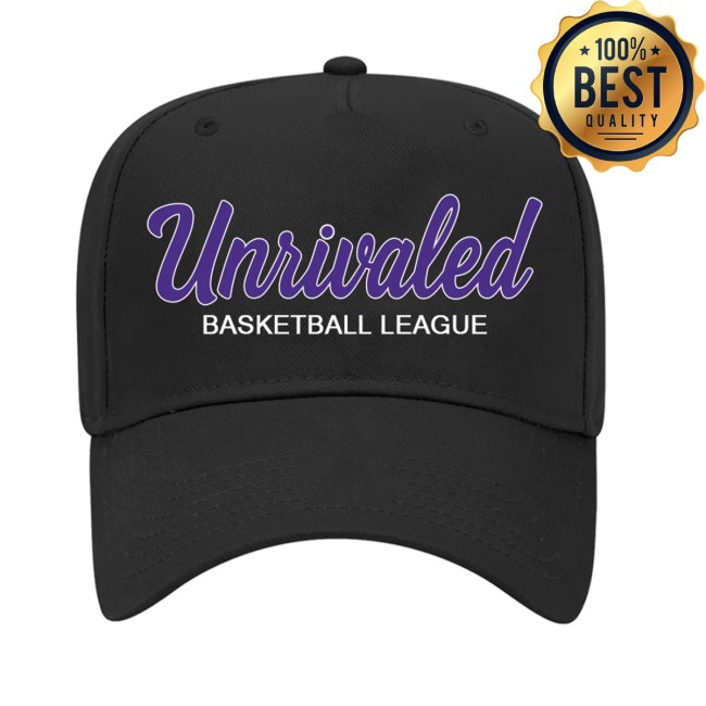 Unrivaled Basketball Store Merch Unrivaled Black Purple Wordmark Hat