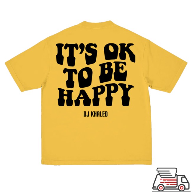 We The Best Store Merch It's Ok To Be Happy Gold Face Tee