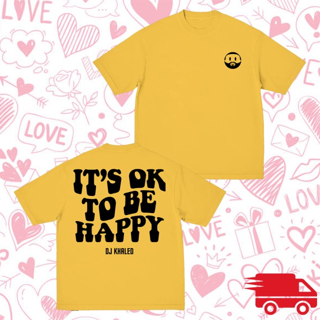 We The Best Store Merch It's Ok To Be Happy Gold Face Tee