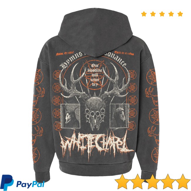 Whitechapel Store Merch Bloodlines Pigment Black Pullover Hoodie