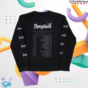Yungblud Store Merch Washed Dateback Long Sleeve Shirt