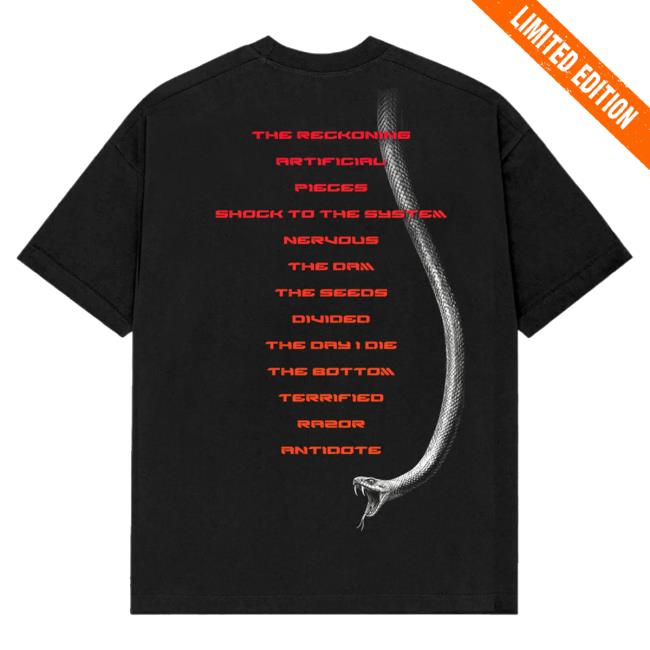 Daughtry Merch Shop Store Shock To The System Track List Tees