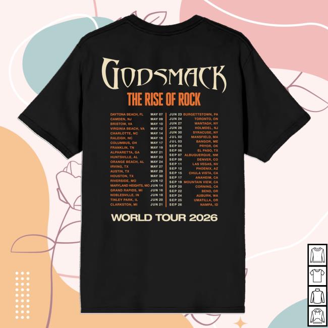 Godsmack Merch Shop The Rise Of Rock Admat Itin Tee Shirt