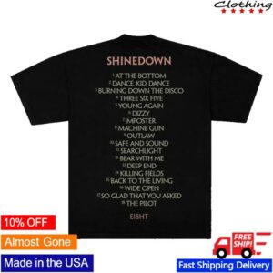Shinedown Merch Shop Store Tv Man Tracklist Tee