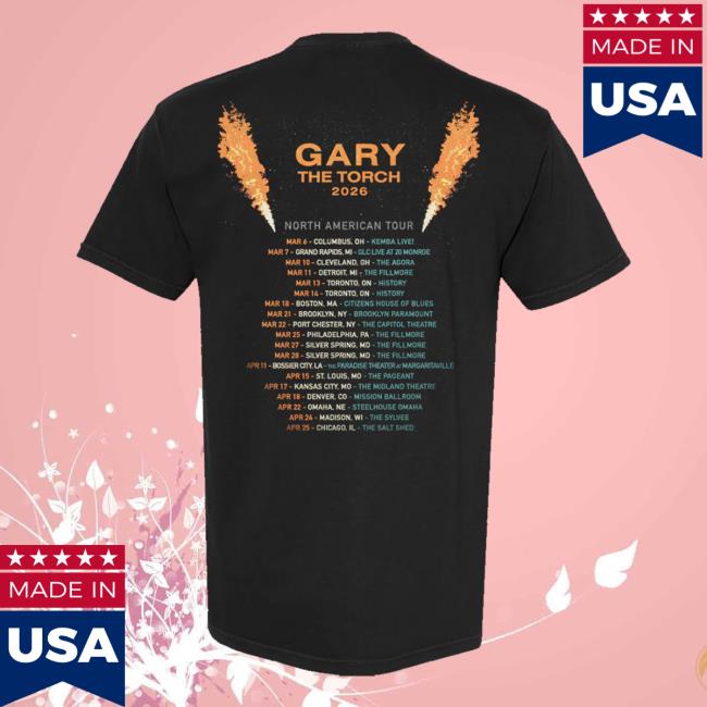 Stephen Wilson Jr. Merch Shop Store Gary The Torch Tour Tee Shirt