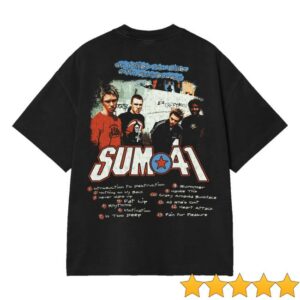 Sum41 Merch Shop Store Aknf 25Th Anniversary Tracklist Tee