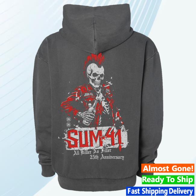 Sum41 Merch Shop Store Aknf 25Th Anniversary Zip Up Hoodies