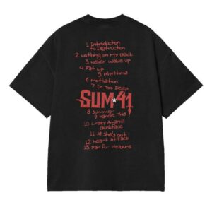 Sum41 Merch Shop Store Aknf Tracklist Tee